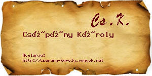 Csépány Károly névjegykártya