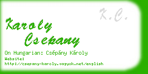 karoly csepany business card